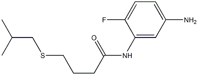 N-(5-amino-2-fluorophenyl)-4-[(2-methylpropyl)sulfanyl]butanamide