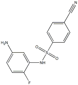 N-(5-amino-2-fluorophenyl)-4-cyanobenzene-1-sulfonamide 结构式
