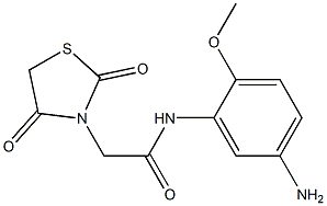N-(5-amino-2-methoxyphenyl)-2-(2,4-dioxo-1,3-thiazolidin-3-yl)acetamide Struktur