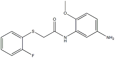 N-(5-amino-2-methoxyphenyl)-2-[(2-fluorophenyl)sulfanyl]acetamide Struktur