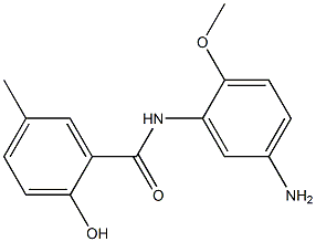 N-(5-amino-2-methoxyphenyl)-2-hydroxy-5-methylbenzamide 化学構造式