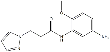 N-(5-amino-2-methoxyphenyl)-3-(1H-pyrazol-1-yl)propanamide,,结构式