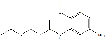 N-(5-amino-2-methoxyphenyl)-3-(butan-2-ylsulfanyl)propanamide 化学構造式