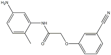 N-(5-amino-2-methylphenyl)-2-(3-cyanophenoxy)acetamide 结构式