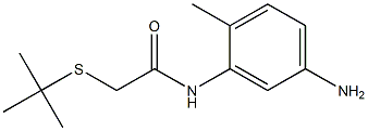 N-(5-amino-2-methylphenyl)-2-(tert-butylsulfanyl)acetamide Struktur