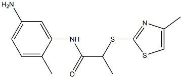 N-(5-amino-2-methylphenyl)-2-[(4-methyl-1,3-thiazol-2-yl)sulfanyl]propanamide Structure