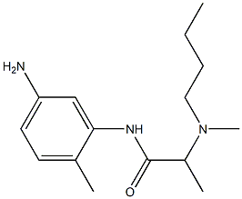 N-(5-amino-2-methylphenyl)-2-[butyl(methyl)amino]propanamide Struktur