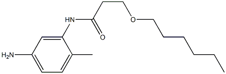 N-(5-amino-2-methylphenyl)-3-(hexyloxy)propanamide,,结构式