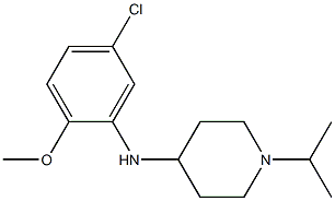 N-(5-chloro-2-methoxyphenyl)-1-(propan-2-yl)piperidin-4-amine 化学構造式