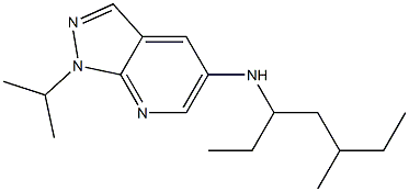 N-(5-methylheptan-3-yl)-1-(propan-2-yl)-1H-pyrazolo[3,4-b]pyridin-5-amine,,结构式