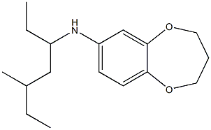 N-(5-methylheptan-3-yl)-3,4-dihydro-2H-1,5-benzodioxepin-7-amine 结构式