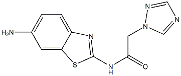 N-(6-amino-1,3-benzothiazol-2-yl)-2-(1H-1,2,4-triazol-1-yl)acetamide Struktur