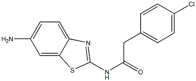 N-(6-amino-1,3-benzothiazol-2-yl)-2-(4-chlorophenyl)acetamide Structure