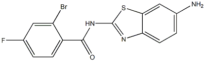 N-(6-amino-1,3-benzothiazol-2-yl)-2-bromo-4-fluorobenzamide Struktur