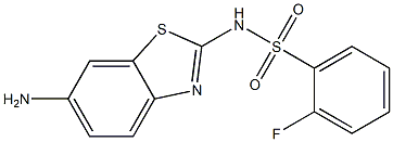 N-(6-amino-1,3-benzothiazol-2-yl)-2-fluorobenzene-1-sulfonamide 结构式