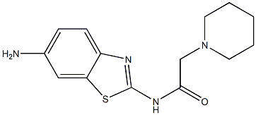 N-(6-amino-1,3-benzothiazol-2-yl)-2-piperidin-1-ylacetamide Structure