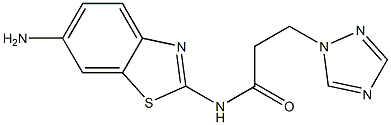 N-(6-amino-1,3-benzothiazol-2-yl)-3-(1H-1,2,4-triazol-1-yl)propanamide Struktur