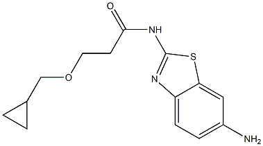 N-(6-amino-1,3-benzothiazol-2-yl)-3-(cyclopropylmethoxy)propanamide Struktur