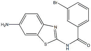 N-(6-amino-1,3-benzothiazol-2-yl)-3-bromobenzamide Structure