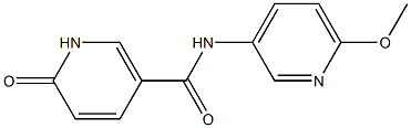 N-(6-methoxypyridin-3-yl)-6-oxo-1,6-dihydropyridine-3-carboxamide,,结构式