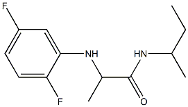 N-(butan-2-yl)-2-[(2,5-difluorophenyl)amino]propanamide 化学構造式