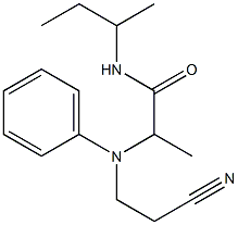 N-(butan-2-yl)-2-[(2-cyanoethyl)(phenyl)amino]propanamide Structure