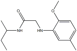 N-(butan-2-yl)-2-[(2-methoxy-5-methylphenyl)amino]acetamide 化学構造式