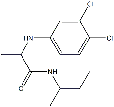 N-(butan-2-yl)-2-[(3,4-dichlorophenyl)amino]propanamide 化学構造式