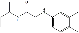 N-(butan-2-yl)-2-[(3,4-dimethylphenyl)amino]acetamide 化学構造式