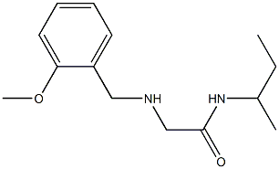 N-(butan-2-yl)-2-{[(2-methoxyphenyl)methyl]amino}acetamide 化学構造式