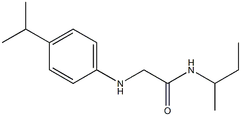 N-(butan-2-yl)-2-{[4-(propan-2-yl)phenyl]amino}acetamide 化学構造式