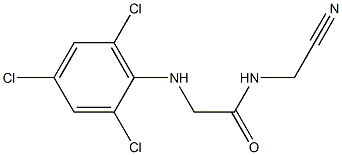 N-(cyanomethyl)-2-[(2,4,6-trichlorophenyl)amino]acetamide Structure