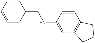 N-(cyclohex-3-en-1-ylmethyl)-2,3-dihydro-1H-inden-5-amine Struktur