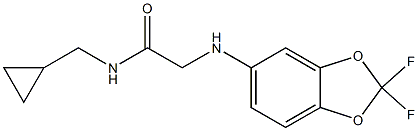 N-(cyclopropylmethyl)-2-[(2,2-difluoro-2H-1,3-benzodioxol-5-yl)amino]acetamide Structure