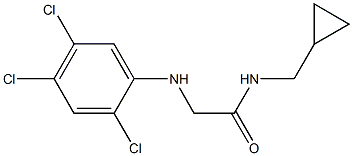 N-(cyclopropylmethyl)-2-[(2,4,5-trichlorophenyl)amino]acetamide Structure