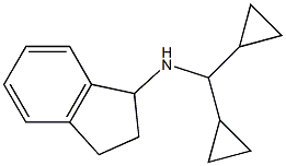 N-(dicyclopropylmethyl)-2,3-dihydro-1H-inden-1-amine 结构式