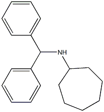 N-(diphenylmethyl)cycloheptanamine 化学構造式