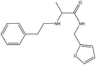 N-(furan-2-ylmethyl)-2-[(2-phenylethyl)amino]propanamide Struktur