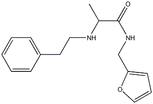 N-(furan-2-ylmethyl)-2-[(2-phenylethyl)amino]propanamide 化学構造式