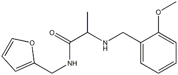 N-(furan-2-ylmethyl)-2-{[(2-methoxyphenyl)methyl]amino}propanamide 结构式
