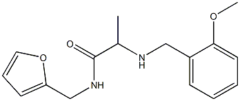 N-(furan-2-ylmethyl)-2-{[(2-methoxyphenyl)methyl]amino}propanamide Structure