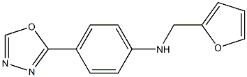 N-(furan-2-ylmethyl)-4-(1,3,4-oxadiazol-2-yl)aniline,,结构式