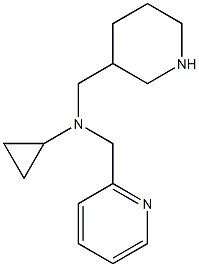 N-(piperidin-3-ylmethyl)-N-(pyridin-2-ylmethyl)cyclopropanamine Structure