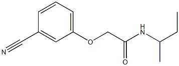 N-(sec-butyl)-2-(3-cyanophenoxy)acetamide,,结构式