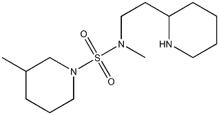 N,3-dimethyl-N-[2-(piperidin-2-yl)ethyl]piperidine-1-sulfonamide,,结构式