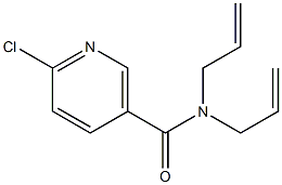 N,N-diallyl-6-chloronicotinamide Struktur