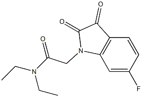 N,N-diethyl-2-(6-fluoro-2,3-dioxo-2,3-dihydro-1H-indol-1-yl)acetamide Structure