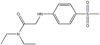 N,N-diethyl-2-[(4-methanesulfonylphenyl)amino]acetamide 化学構造式