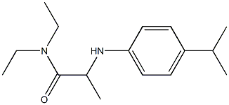 N,N-diethyl-2-{[4-(propan-2-yl)phenyl]amino}propanamide Structure