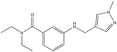 N,N-diethyl-3-{[(1-methyl-1H-pyrazol-4-yl)methyl]amino}benzamide Structure